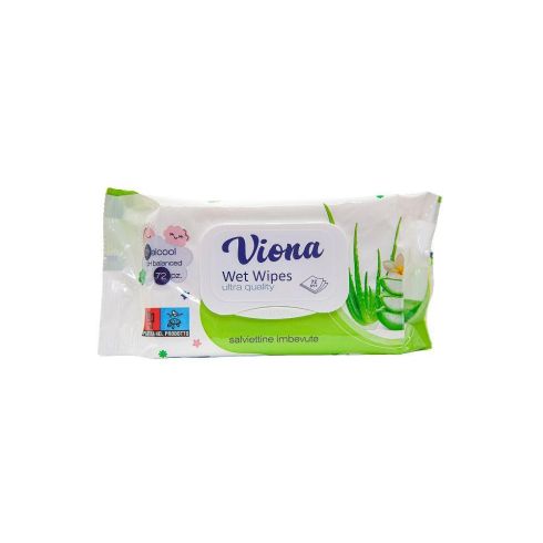 Мокри кърпи с капак ВИОНА, Aloe Vera 72бр.