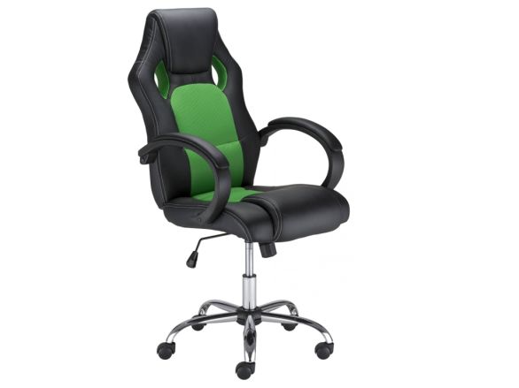 Геймърски стол RACE STEEL зелен