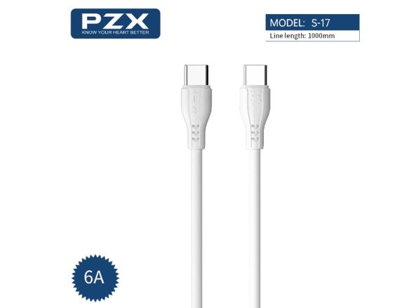 Кабел PZX S-17 USB-C към USB-C (6A, 1м)