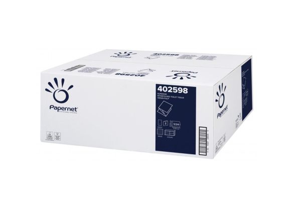 Papernet Superior Тоалетна хартия на пачка 2 пласта, 224 къса