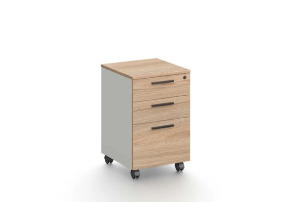 Контейнер за бюро Avrora, 400 х 420 х 620 mm, ПДЧ 16 mm, бряст и бяло