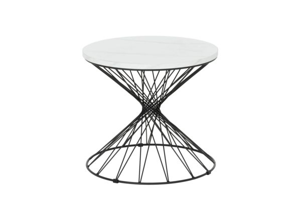 Помощна холна маса AVELIN - бяла