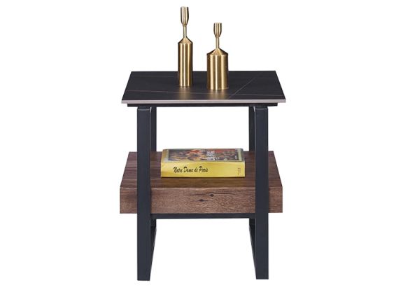 Помощна холна маса ALAS - орех / черно