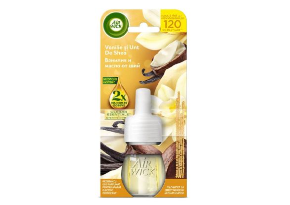 ПЪЛНИТЕЛ AIR WICK EXTRAOILS ВАНИЛИЯ И МАСЛО ОТ ШИЙ 19МЛ