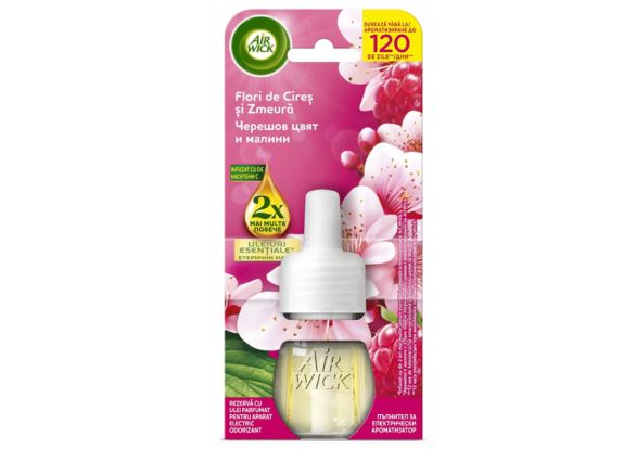 ПЪЛНИТЕЛ AIR WICK EXTRAOILS ЦВЯТ ОТ ЧЕРЕШИ И МАЛИНИ 19МЛ