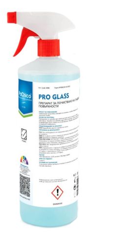 ПРОФЕСИОНАЛЕН ПРЕПАРАТ ЗА ПОЧИСТВАНЕ НА СТЪКЛЕНИ ПОВЪРХНОСТИ,PACHICO PRO GLASS 1Л