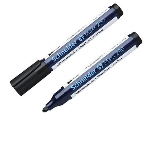 Маркер за бяла дъска объл връх черен Schneider 290