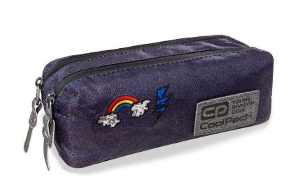 Ученически несесер Coolpack - Edge - Sparkling Badges Jeans