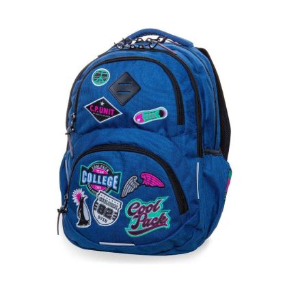 Ученическа раница COOLPACK - DART L - BADGES BLUE