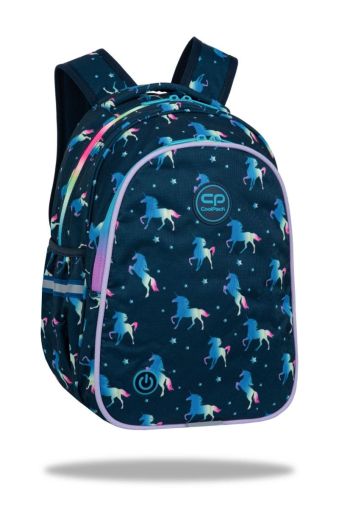 Светеща ученическа раница Coolpack - JIMMY - Blue unicorn