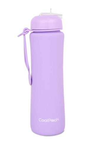 Сгъваема силиконова бутилка COOLPACK - PUMP - Powder purple