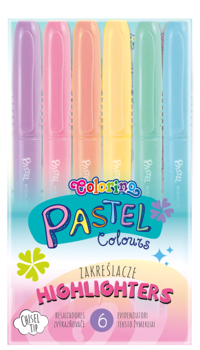 Текст маркер Pastel 6 цвята