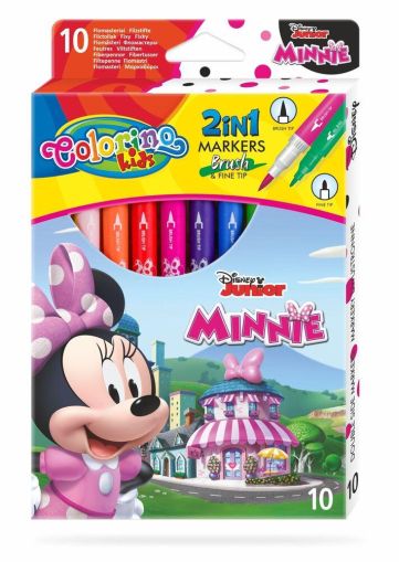 Двувърхи флумастери 10 цвята Minnie Mouse Colorino Disney