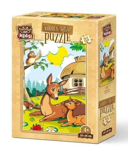 Дървен детски пъзел 25 части Art-Puzzle Мама и бебе