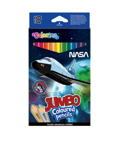 Цветни моливи Jumbo Nasa Colorino