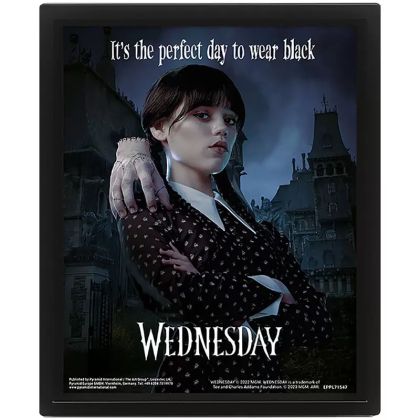 3D холограмен плакат с рамка Wednesday