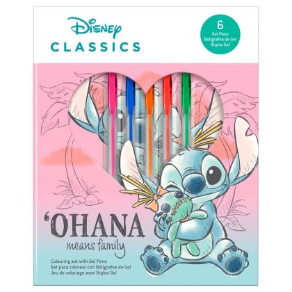 Комплект тефтерче и 6 бр. гел химикали Stitch Ohana Means Family