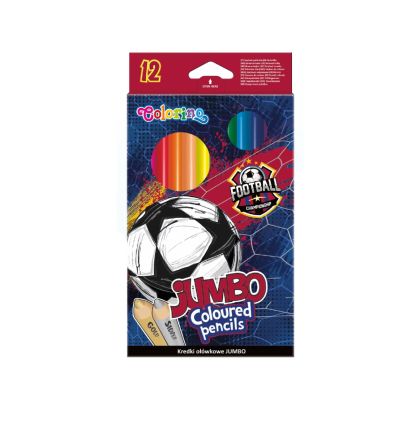 Цветни моливи Jumbo Football Colorino