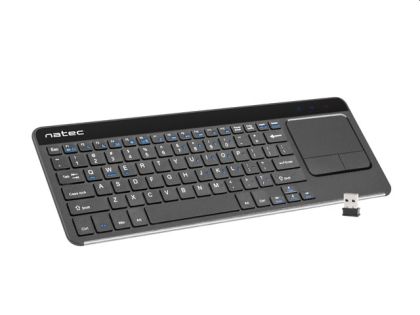 Оптична клавиатура, Natec wireless keyboard Turbot slim touch pad x-scissors us layout