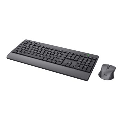 Комплект  Natec Set 2 in 1 Keyboard Black Squid + Mouse Wireless US Layout