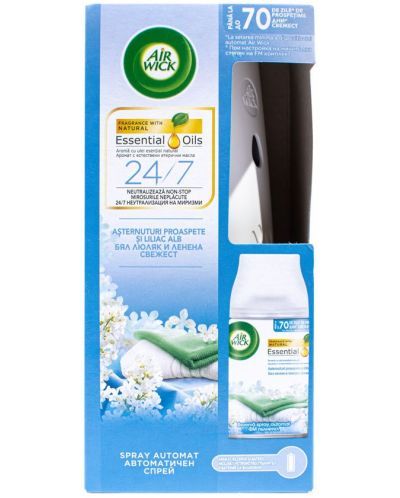 Комплект машинка с пълнител Air Wick Бял люляк  250 ml