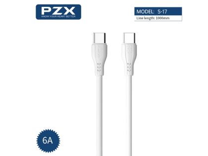 Кабел PZX S-17 USB-C към USB-C (6A, 1м)