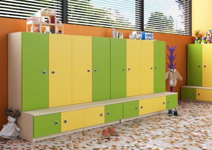 ГАРДЕРОБ ДЕТСКИ С ШКАФ ЗА ОБУВКИ 2 ВРАТИ 700/600/1200