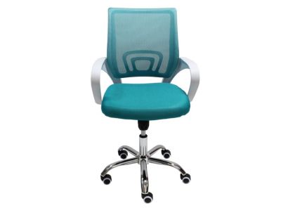 Ергономичен работен стол Lori White - Тюркоаз