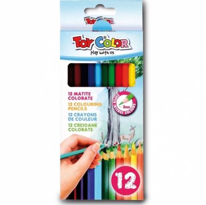 Цветни моливи 12 цвята шестоъгално Toy Color 053