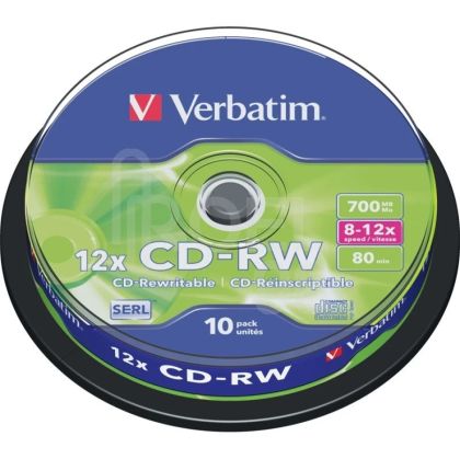 VERBATIM CD-RW 700MB 12x 1бр.