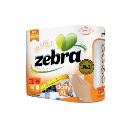 Кухненска ролка Zebra Daily XL опаковка 2 броя