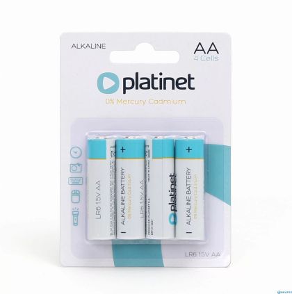 Алкални батерии АА Platinet PRO  1.5V  2800 mAh  в опаковка от 4 броя