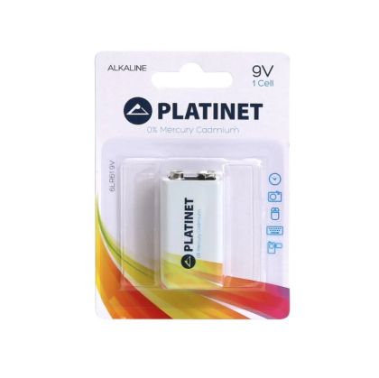 Алкални батерии PLATINET 6LR61 9V в опаковка от 1 брой