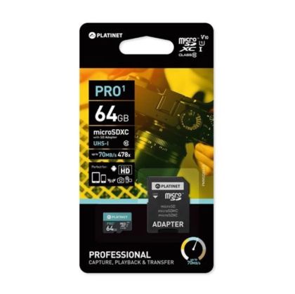 Micro SD памет PLATINET 64GB