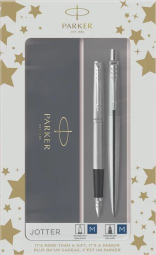 Комплект Parker Серия Royal Jotter химикалка и писалка в цвят хром