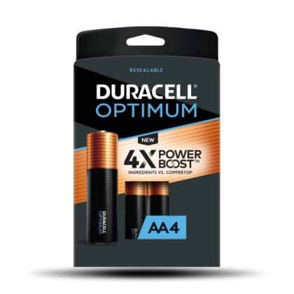 Алкална батерия АА DURACELL OPTIMUM опаковка от  4 броя