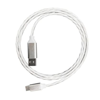 Кабел за телефон USB-C to Lightning 1m лед цвят rainbow