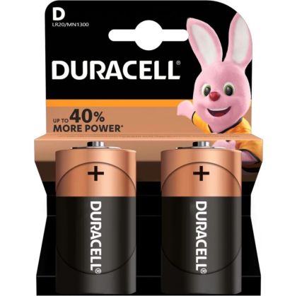 Батерия алкална DURACELL LR20 опаковка 2 броя