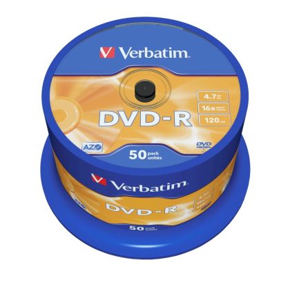 DVD-R Verbatim 16X 4.7GB шпиндел опаковка 50 броя