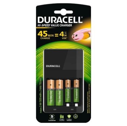 Зарядно устройство Duracell  CEF14 в комплект с 2 батерии AA и 2 батерии AAA