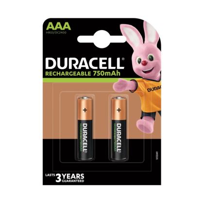 Акумулаторна батерия AAA Duracell HR03 750 mAh 1.2 V 2 броя