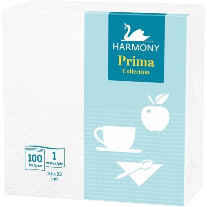 Салфетки бели 33/33 HARMONY опаковка 100 броя 