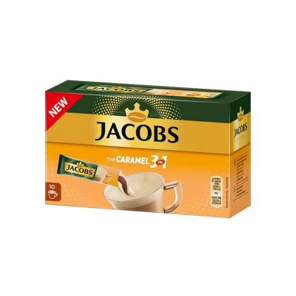 Jacobs 3in1 Разтворимо кафе Карамел, в пакетче, 16.9 g, 10 броя