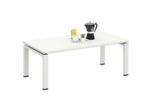 Ниска маса Avrora, 1200 х 600 х 450 mm, правоъгълен плот, ПДЧ 25 mm, метална основа, бяла