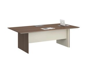 Заседателна маса Marbella, 2400 х 1200 х 760 mm, правоъгълен плот, ПДЧ 25 mm, дъб и сиво