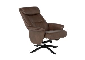 Кресло с табуретка SORELLI - кафяво