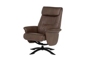 Кресло с табуретка SORELLI - кафяво