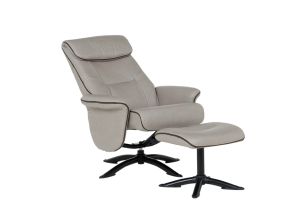 Кресло с табуретка SORELLI - кафяво