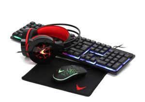 Геймърски комплект мишка, клавиатура, слушалки и пад, Varr 45547