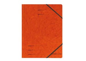 Картонена папка с ластик Herlitz оранжева